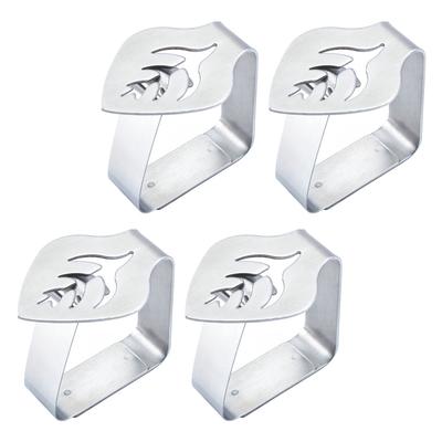 4 Stück Edelstahl Tischdeckenklammern Verstellbare Tischdeckenklemmen Tischdeckenhalter für Zuhause