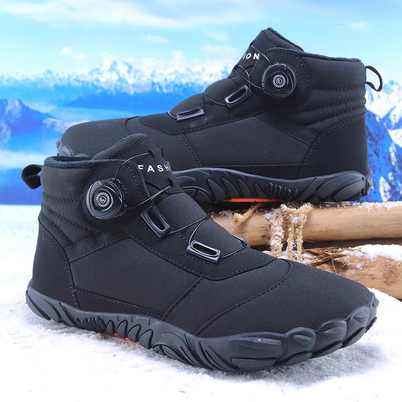 Sports Cotton Shoes Men And Women Plus Velvet Warm Boots Wear-Resistant Non-Skiing Floor Boots Winter Thickened Couple Shoes