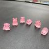 6 Stück niedliche Cartoon-Schwein-Auto-Ornamente, Auto-Innendekoration, Dekorationszubehör