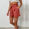 Comfortable Casual Fashion Women's Casual Pants High Waist Solid Color Red Shorts Summer Clothes Women 2026