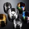 Stainless steel ashtray 018 heightened and closed windproof cigarette disc hotel drop-resistant color smoking set business gift
