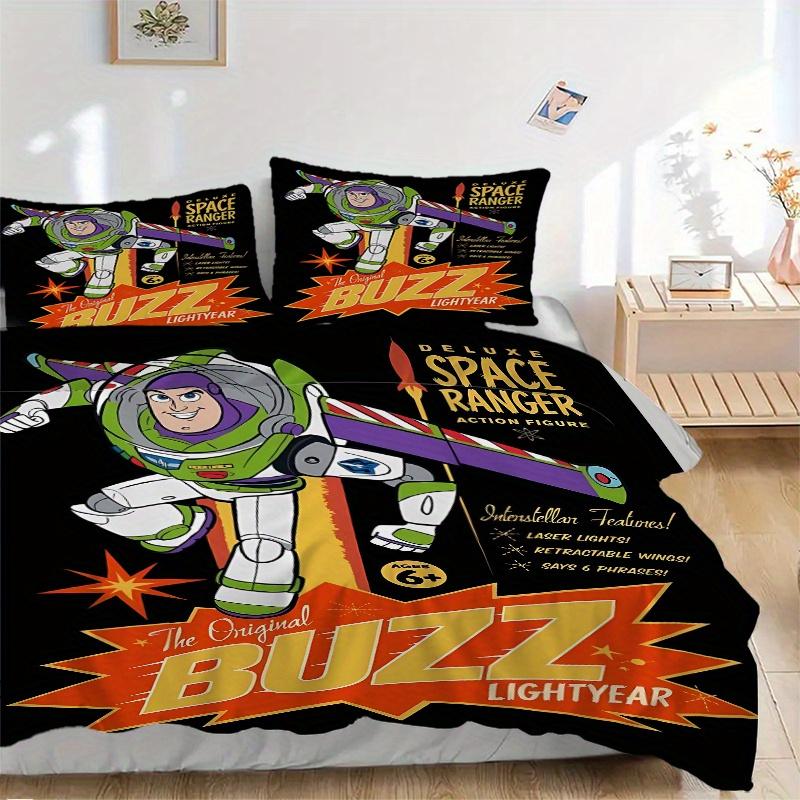 

3pcs Buzz Lightyear Toy Story Quilt Set, Soft and Comfortable Bedroom, Guest Room and Dorm Decor Bedding Set 1 Quilt Cover + 2 Pillowcases.F 135x200cm