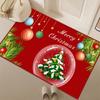 Non-Slip Christmas Cartoon Floor Mat for Entryway, Living Room, and Bathroom