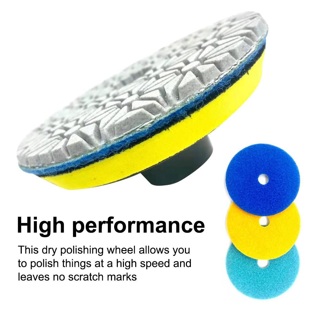 4 Inch /100 Mm Grit 50 Diamond Dry Polishing Pad Granite Marble Flexible Resin Sanding Disc Ceramic Stone Polisher Disc