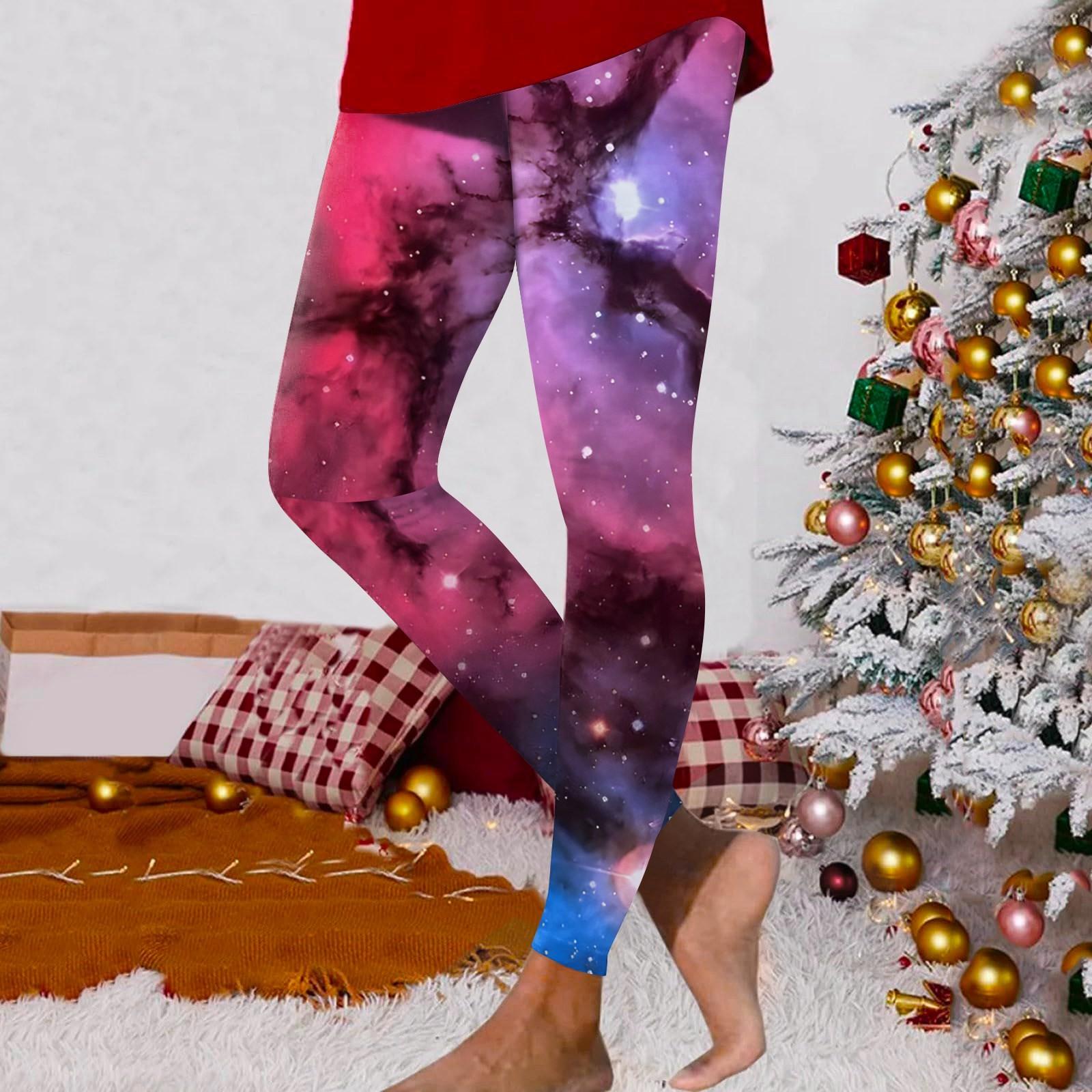 

Женские модные уличные штаны Astral Printed Slim Fit Stretch Yoga Casual XXXL красный