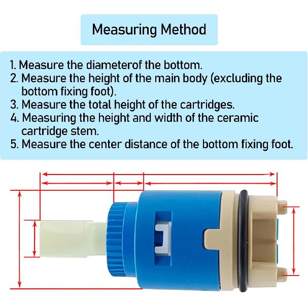 25mm Ceramic Cartridges, Single Handle High Leg Ceramic Faucet Cartridge, Replacement Ceramic Disc Cartridges For Bathroom Shower