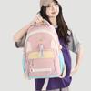 Schoolbag Schoolbag Ins Wind Girl Cute Korean Version High School Backpack Contrasting Color Foreign Style Backpack Storage Bag Wholesale