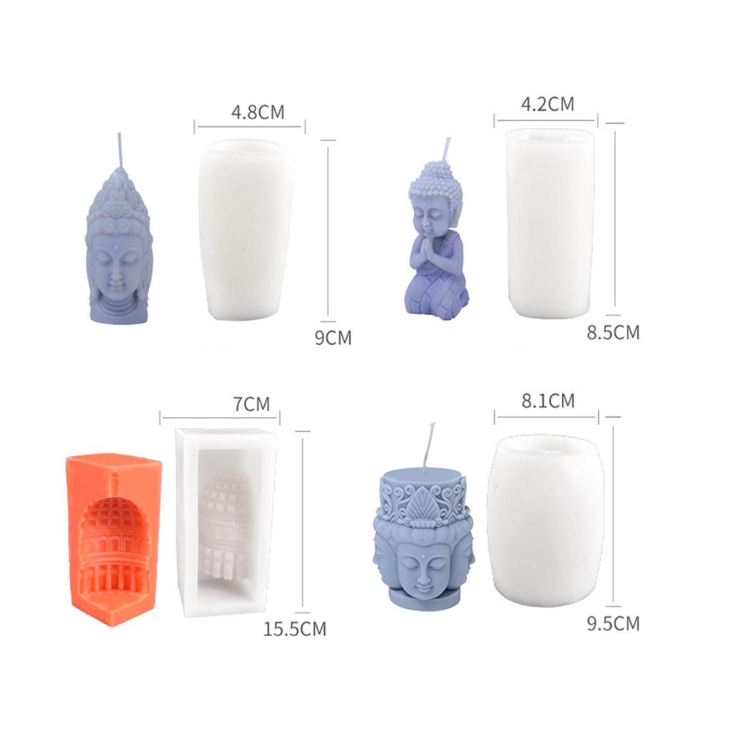 Candle Making Cylinder Candle Molds Silicone DIY 3D Aromatherapy Candle Handmade Gift Soap Clay Crafts Decorations Mold