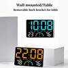 Large Digital Wall Clock TEMP Humidity Week Comfort Level 2 Alarm Snooze Table Clock 12/24H Count-up Countdown LED Clock