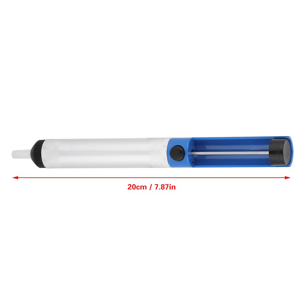 3Pcs Manual Desoldering Pump Tin Suction   Solder Removal Hand Tool (Half Aluminum Blue)