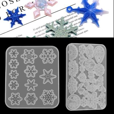 1 stücke Weihnachten Schneeflocken Epoxy Harz Formen Silikone Weihnachten Geschenk Harz Epoxy Formen Für DIY Schmuck, Die Entdeckungen Liefert