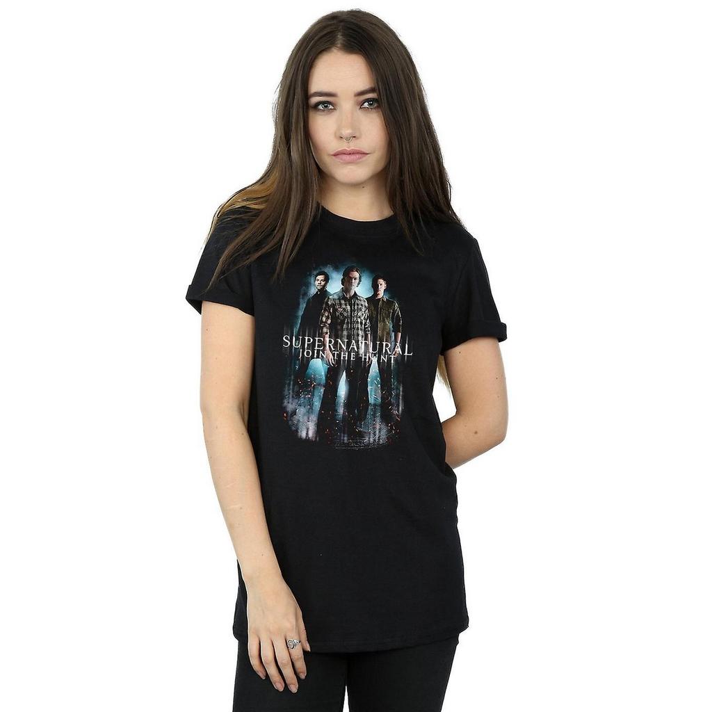 Supernatural Womens/Ladies Group Cotton Boyfriend T-Shirt