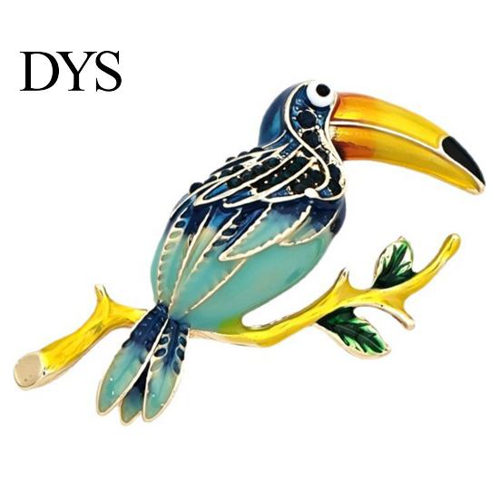 Enamel Bird Jewelry Toucan Brooch Pin for Women Men, Alloy Lapel Coats Pin, Clothing Accessories Suits Dresses Handbags Hats Artistic Shirts