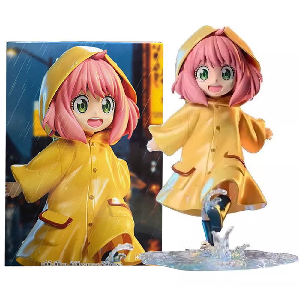 

12.5CM Animation Spy × Family Anya Forger Figure Raincoat Miniature Plaything Summer Dress Up Anya Present Collector Action Figure No box