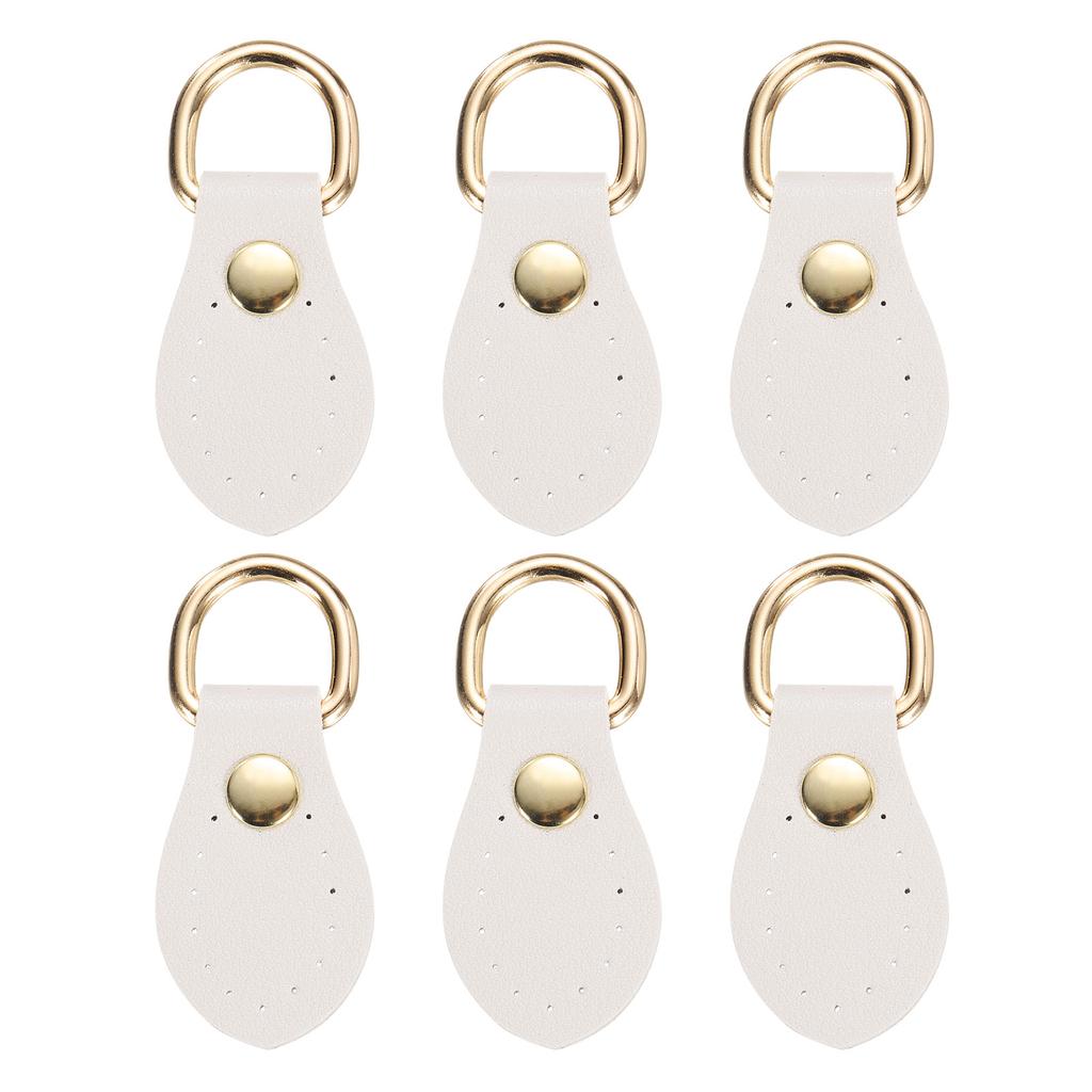 6pcs Purse Strap Mount Hook for Handbag, Sew on Leather Buckle Bag Side D-Ring Clips Replacement Clasp for DIY Shoulder Belt