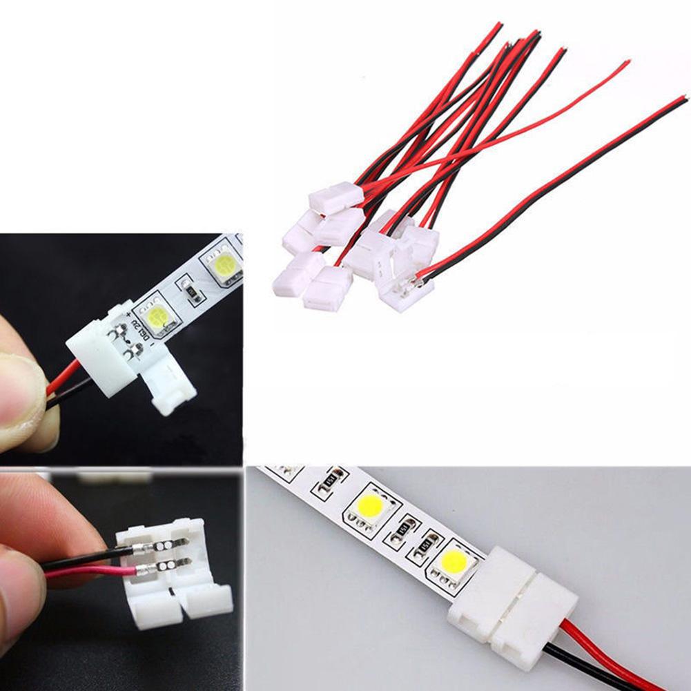 8mm LED Connectors LED Strip Connectors Home Decor LED Lighting Applications Tin-Plated Copper Cores User-Friendly Installation