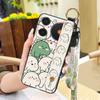 Silicone Wrist Strap Phone Case For ZTE Nubia Music Lanyard Durable Wristband Soft Case Ring Anti-knock Cartoon Cute