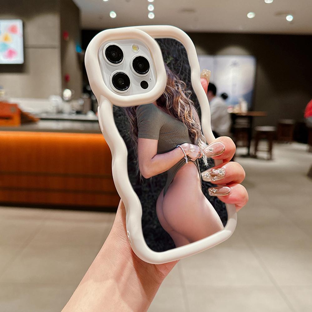 Macaron Big Wave Soft Phone Case for iPhone 11 12 13 14 15 Pro Max Samsung A13 A23 A14 A24 A53 A54 A55 Xiaomi Redmi Note 13 12C Cover A50 Sommer Ray