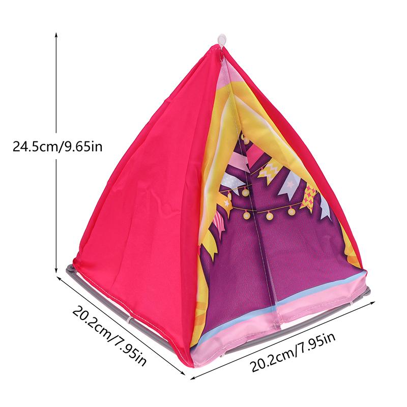 1/12 Dollhouse Simulation Camping Tent Model Doll Home Outdoor Scene Decoration Dolls House Accessories Kid Pretend Play Toys