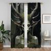 Tiul do Sypialni Upiorna Atmosfera Mrocznej Fantazji Zasłona Okienna do Pokoju 2 Panele Przegroda Zaciemniające Zasłony 2 Sztuki Rolety