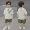 2024 Kids' Chinese-Style Summer Suit - Super Cute Two-Piece Hanfu for Boys