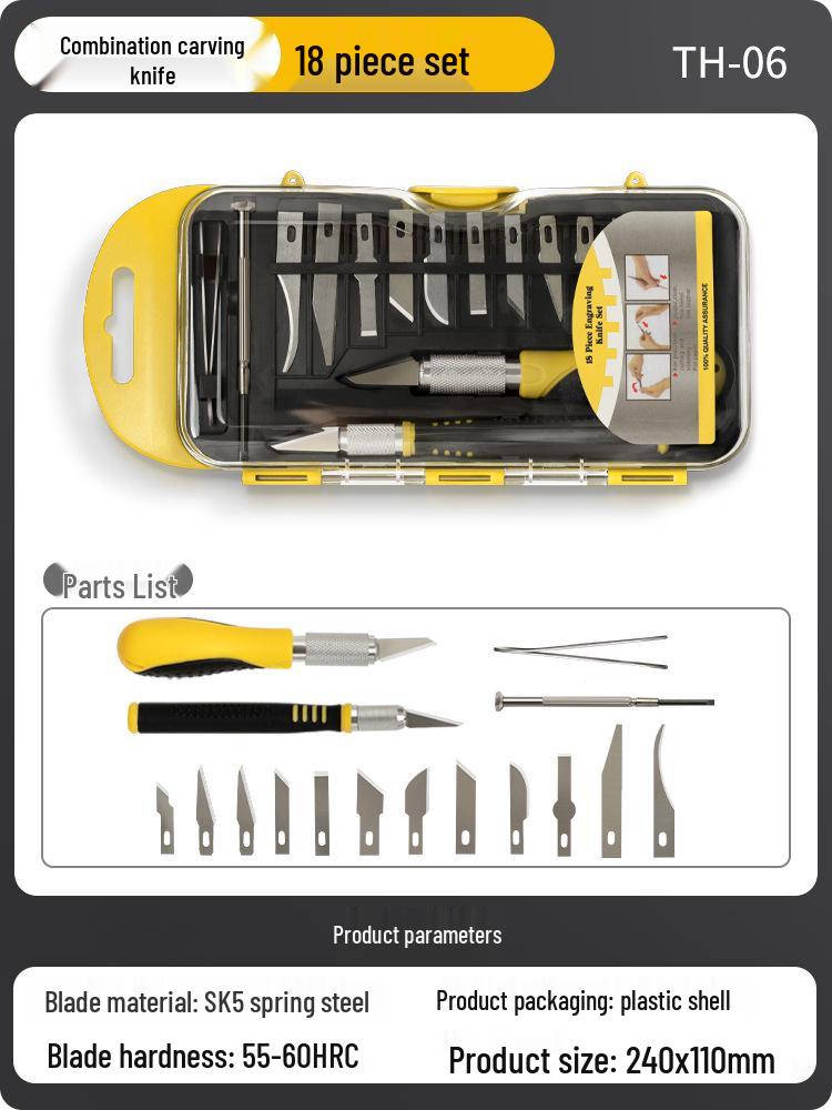 Handmade Carving Knife & Stamp Set for DIY Paper, Fruit, and Vegetable Engraving
