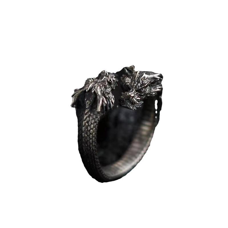 Best Sellers! Mysterious Oriental Power, Chinese Style China-Chic Double Headed Dragon, Adjustable Ring