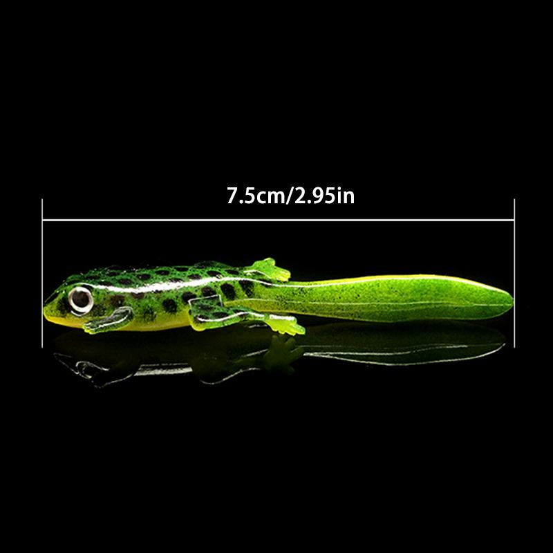 

.[SH]1Pc 7.5cm/3g Silicone Soft Salamander Luya Soft Bait Lizard Simulation Soft Bait Luya Bait Fishing equipment