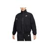 New Nike Women's Logo Stripe Stand Collar Casual Jacket Black FV6187-010