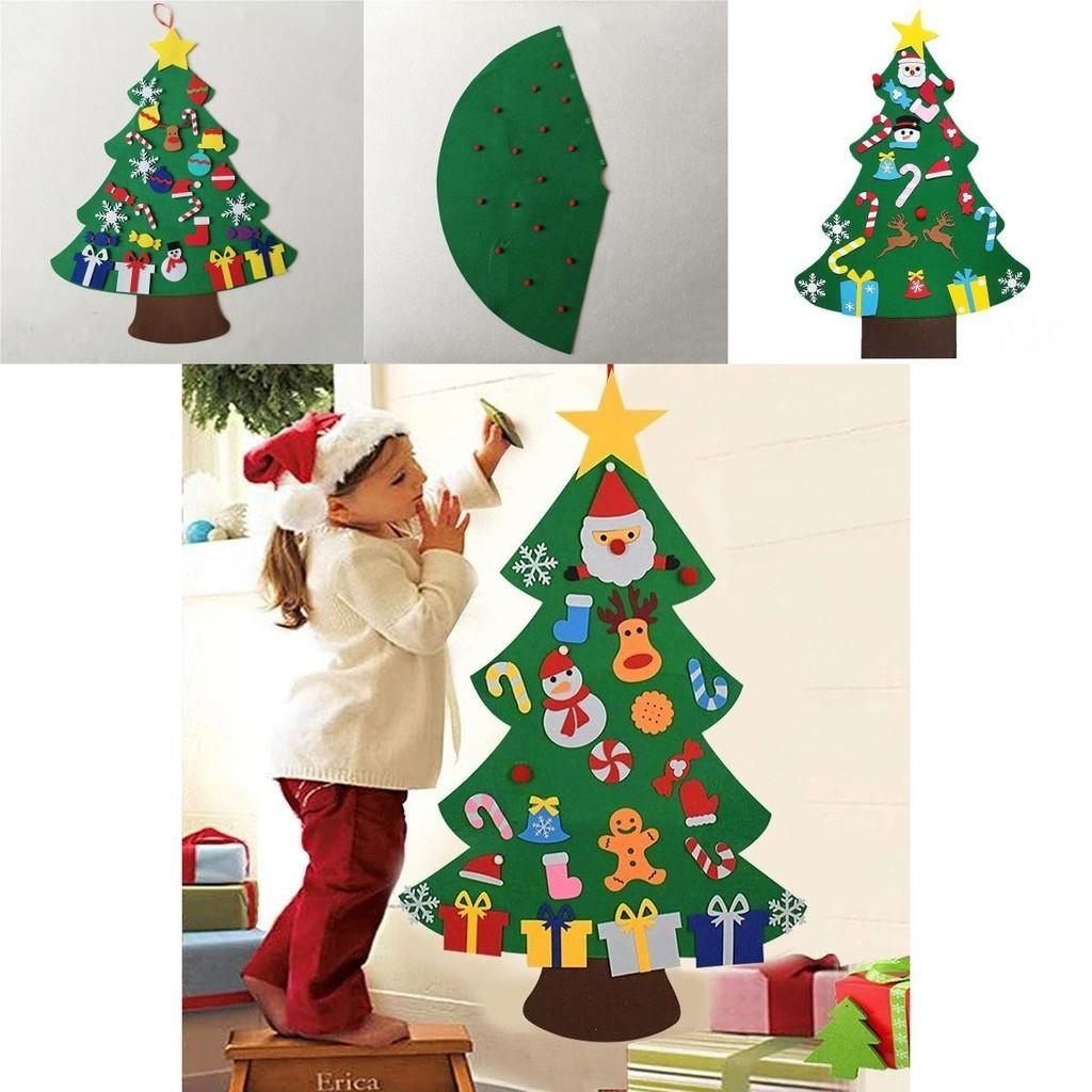 Bunte Kinder DIY Filz Weihnachtsbaumschmuck Perfekt für festliche Heimdekorationen