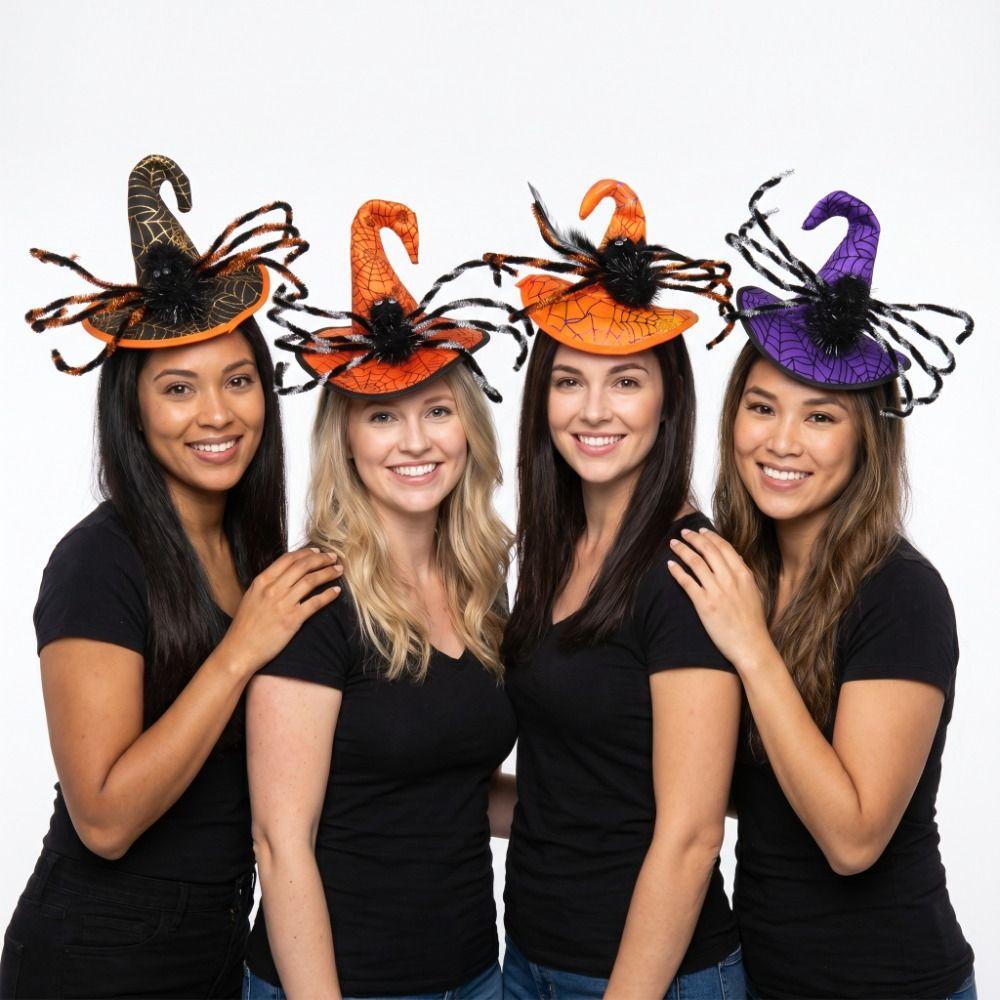 Sequin Halloween Party Hair Band Cartoon Cone Hat Hair Hoop Cute Halloween Witch Hat Headband  Men