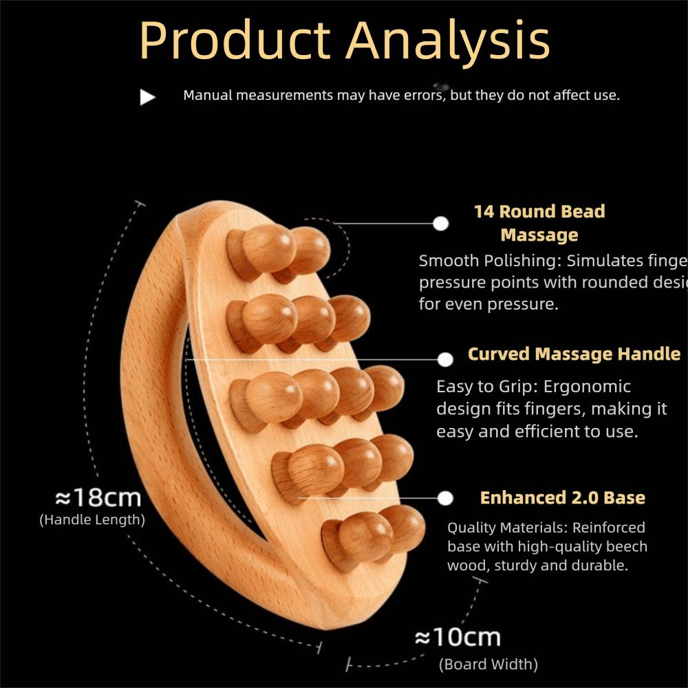 Handheld Design Holztherapie Massagegeräte 14 Perlen Körper Schabewerkzeug Nach dem Training