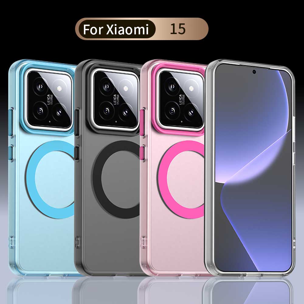 Magsafe Matte Phone Case For Xiaomi MI 15 15 Pro 14 14 Pro Protective Case Magnetic Wireless Charging Shockproof Back Cover