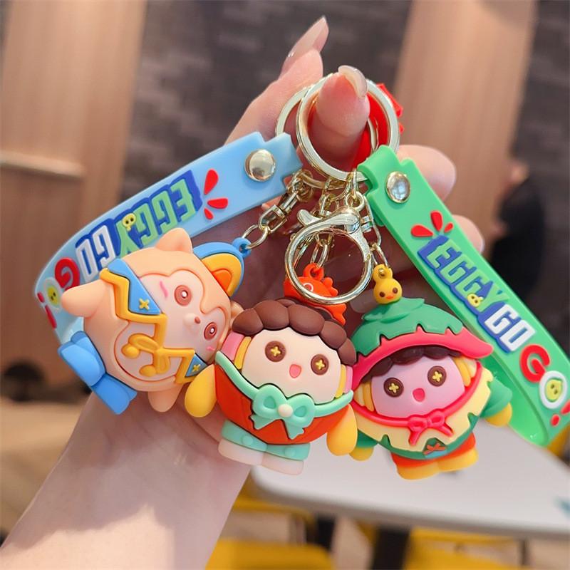Eggy Theme Party Game Characters Toy Key Chain Bag Car Pendant Decoration Table