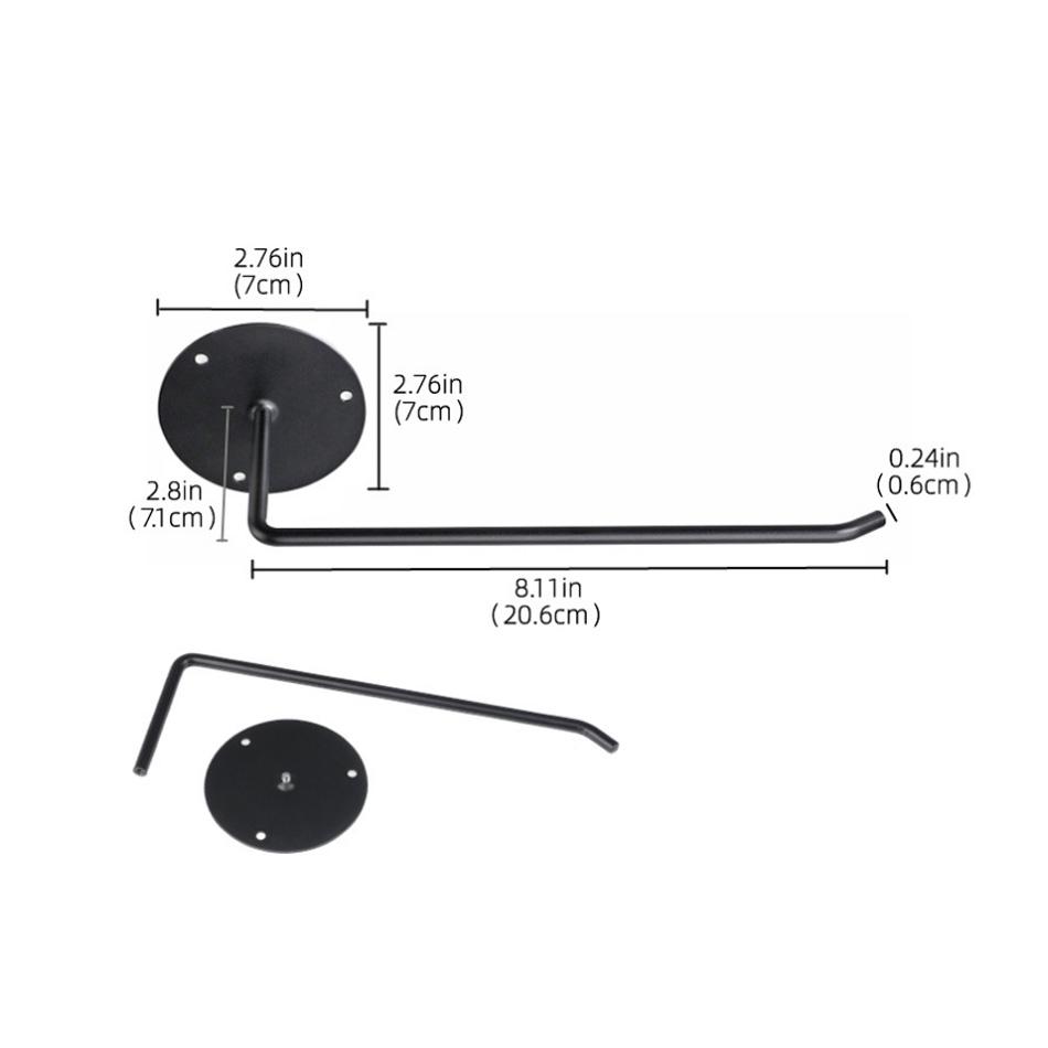 Kitchen Paper Holder White Brushed Black Stainless Steel Adhesive Wall Mounted Toilet Paper Towel Roll Holder Tissue Hanger Rack