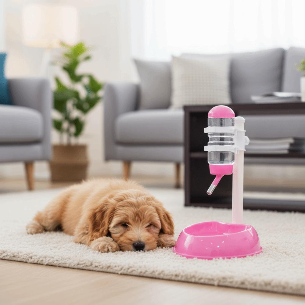 Hanging Kettle Automatic Pet Drinker Liftable Pet Drinking Bottle with Stand  Cat Dog Use