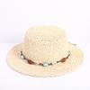 Popular fashion hollow woven dome straw hat, men's and women's fashion summer sunscreen shade straw hat