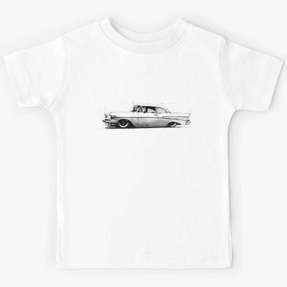 1957 Chevrolet Belair Sketch Kids T-Shirt 170