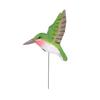 Wood Carving Hummingbird Ornament with Tree Stump/Bell Handcrafted Bird Figurine Statue Sculpture