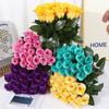 10 Heads Real Happy Flower Mini 10 Colors Valentine's Day Flowers Photography Photo Gift Crystal Grass Bouquet Home Decorative