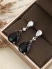 Elegant Pink Diamond Pear-Shaped Water Drop Earrings for Women: High-End Dangle Studs for a Sophisticated Look