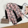 New Women's Retro Thousand Bird Grid Tassel Thickened Warm Scarf Japanese Korean Students Versatile Shawl