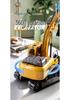 Remote Control Alloy Bulldozer Excavator Toy with Spray Function for Kids