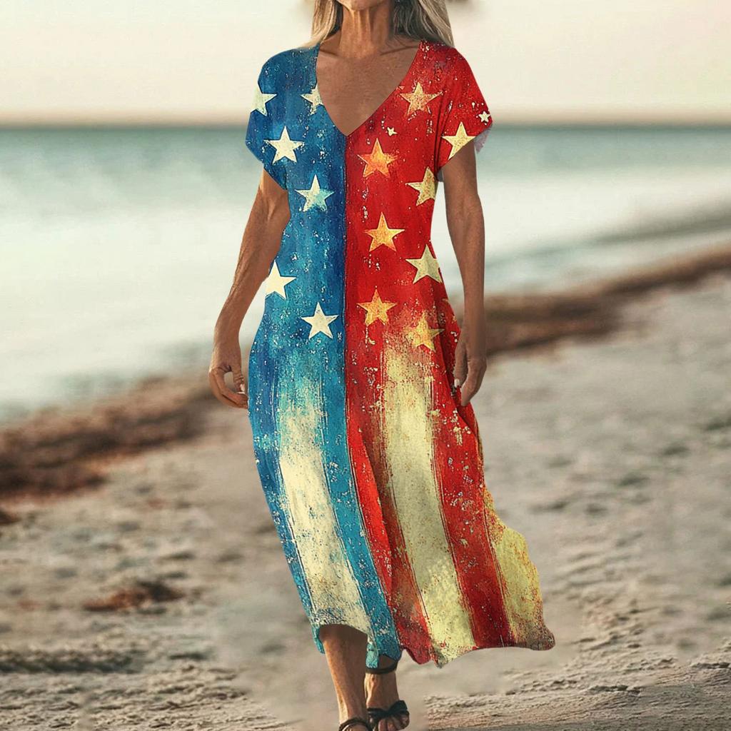 Flag Dress for Women 4Th Of July Dresses for Women Patriotic Dress for Women Dress for Women Flag Dress