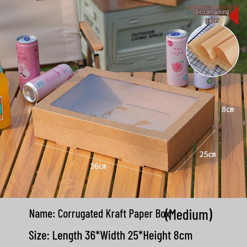 Kraft Paper Lunch Box for Outdoor Picnic or Takeaway