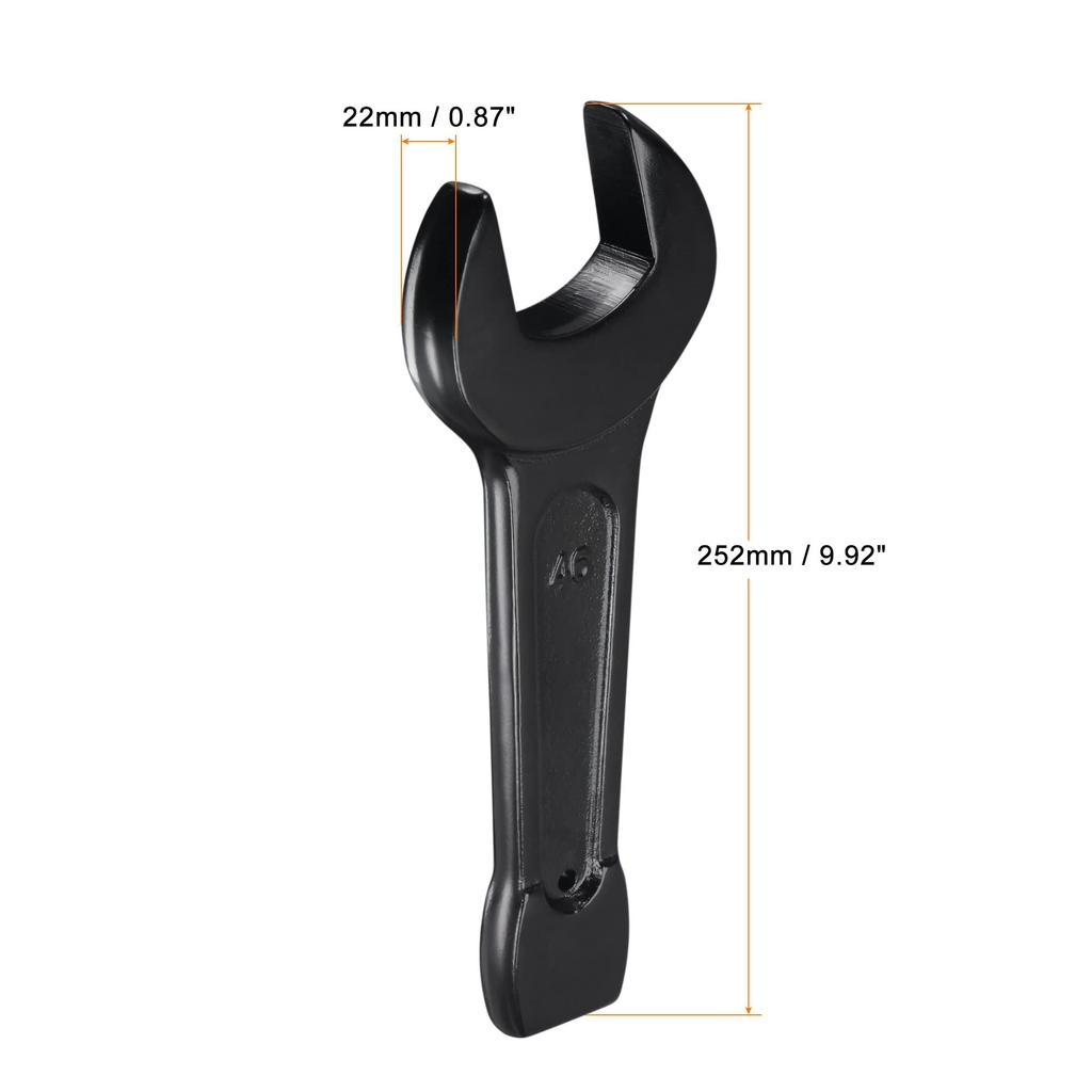 uxcell 46mm Striking Steel Single Head Hand Tool Open-End Wrench, High-Tensile Spanner,