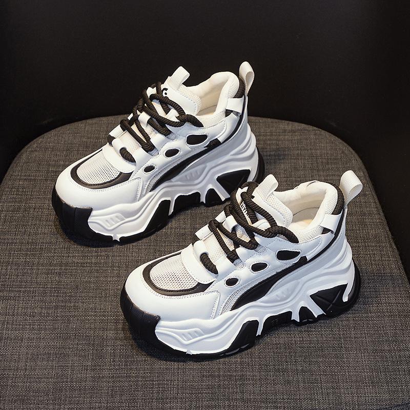 Spring New Inner Height Increase Dad Shoes Women's Casual Fashion Sports Shoes Women's Versatile Trendy Muffin Platform Shoes