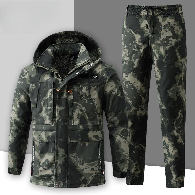 Plus Velvet Suit Winter Waterproof Overalls