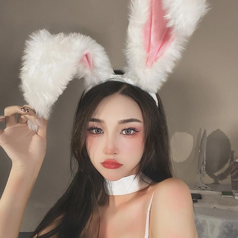 Fete drăguțe de pluș, urechi lungi de iepure, benzite pentru păr, accesorii pentru păr pentru cosplay