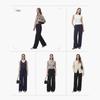 Women's Tencel Linen Blend Wide-Leg Straight Pants